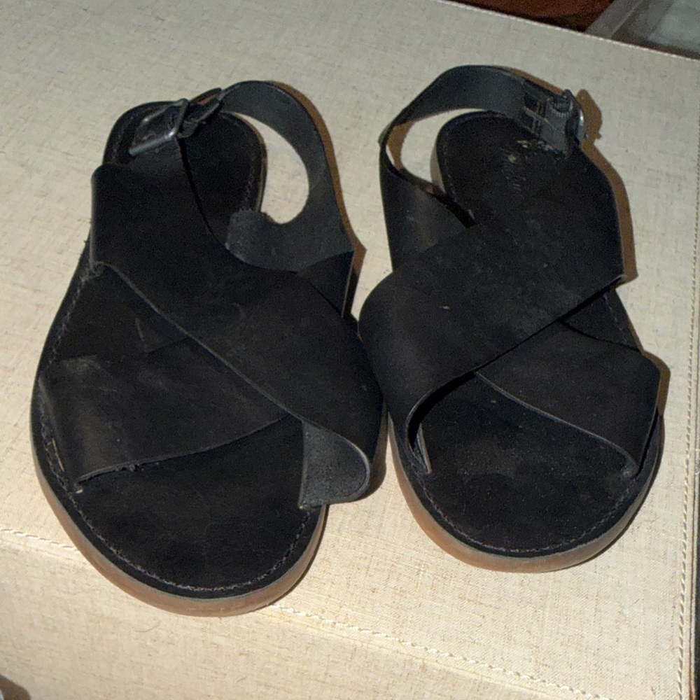 Madewell Black Leather Sandals